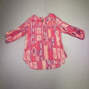 Como Vintage Shirt Womens Size‎ XL Western Southwestern Button Up Long Sleeve